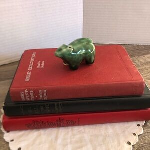 Hand Crafted Pottery Bear Miniature Figurine